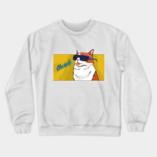 Dazzling cat, yellow Crewneck Sweatshirt